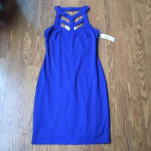 Royal Blue Caged Dress